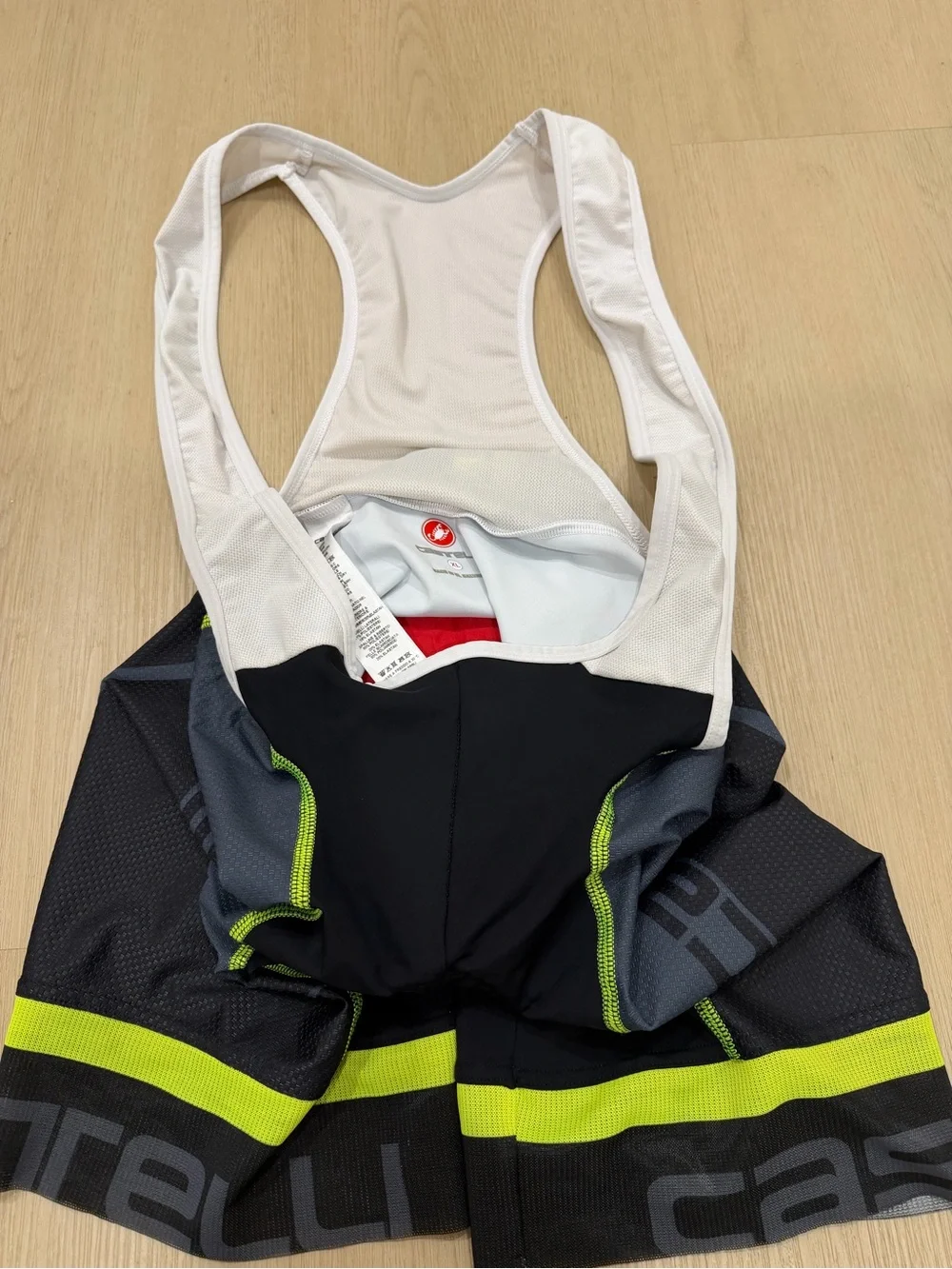 Men’s Castelli Cycling Bib Shorts XL black yellow